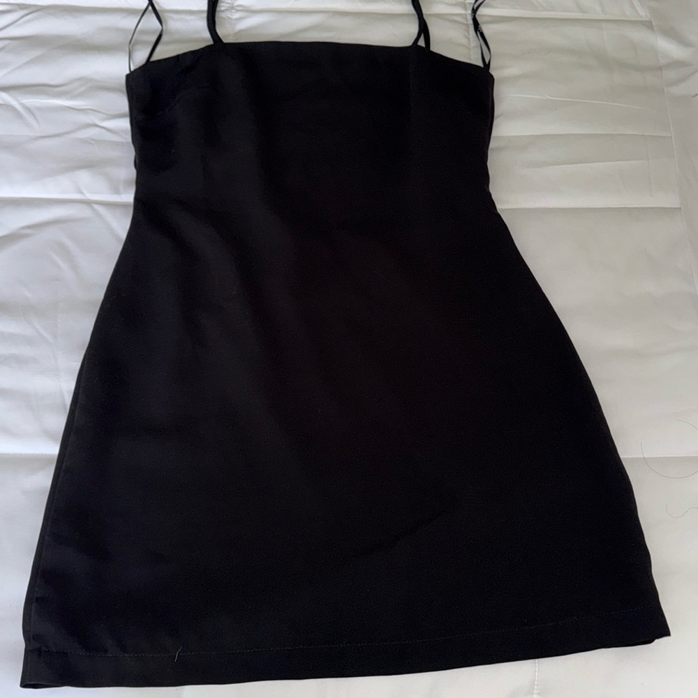Lulu’s Black Open Tie Back Dress